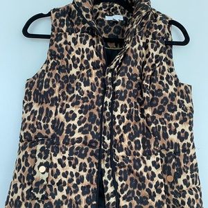 Charter Club Cheetah Print Vest size Small!